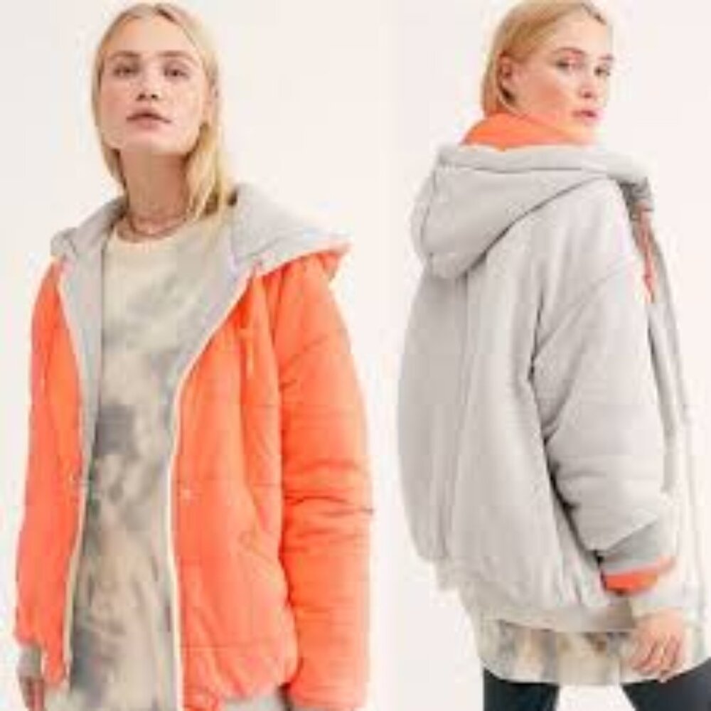 Free People Reversible Puffer Sweatshirt